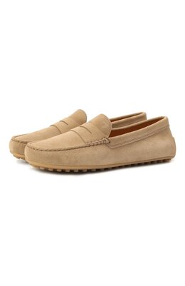Tod’s: Бежевые мокасины  City Gommino