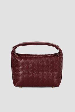 Bottega Veneta: Бордовая сумка 