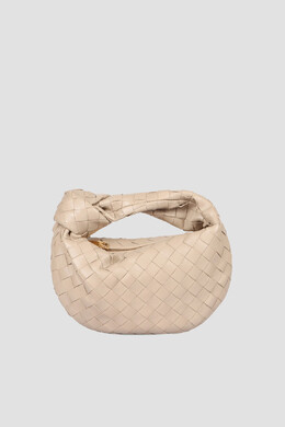 Bottega Veneta: Бежевая сумка  Jodie Mini
