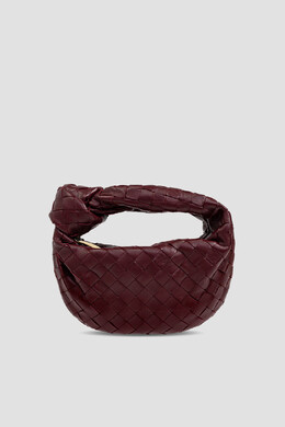 Bottega Veneta: Бордовая сумка  Jodie Mini
