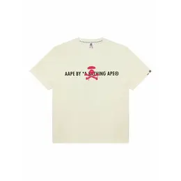 AAPE BY A BATHING APE: Белая футболка 