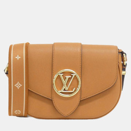 Louis Vuitton: Оранжевая сумка  Pont Neuf