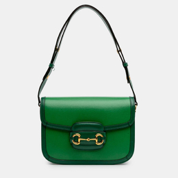 Gucci: Зелёная сумка  Horsebit 1955