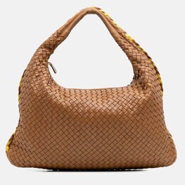 Bottega Veneta: Коричневая сумка  Intrecciato
