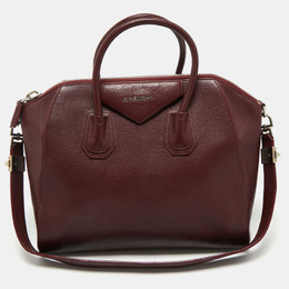 Givenchy: Бордовая сумка  Antigona
