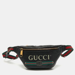 Gucci: Чёрная поясная сумка  Web