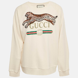 Gucci: Свитшот с леопардовым принтом 