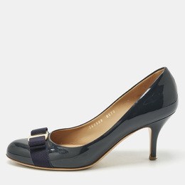 Salvatore Ferragamo: Синие туфли  Vara Bow