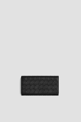 Bottega Veneta: Чёрный кошелёк 