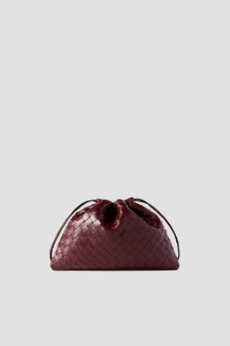 Bottega Veneta: Бордовая сумка 