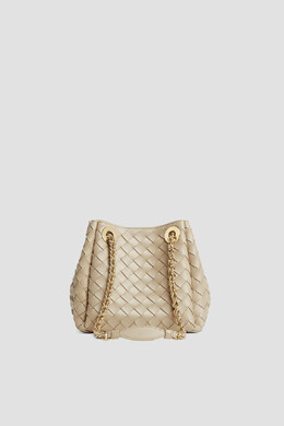 Bottega Veneta: Бежевая сумка 