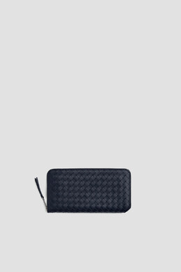 Bottega Veneta: Серебристый кошелёк 