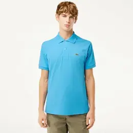LACOSTE: Голубое поло 