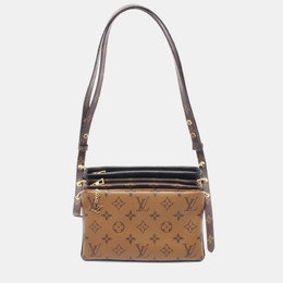 Louis Vuitton: Коричневый клатч  Pochette