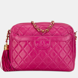 Chanel: Розовая сумка через плечо 