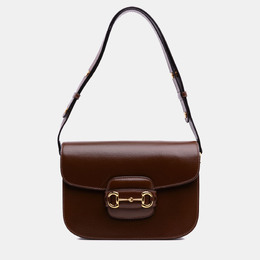 Gucci: Коричневая сумка  Horsebit 1955