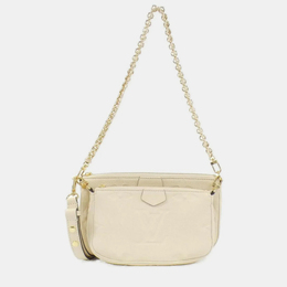 Louis Vuitton: Бежевая сумка  Pochette Accessoires