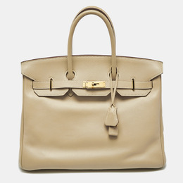 Hermes: Бежевая сумка  Birkin 35