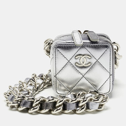 Chanel: Серебристый кошелёк 