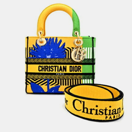 Dior: Жёлтая сумка 