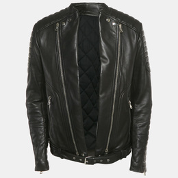 Balmain: Чёрная куртка  Biker