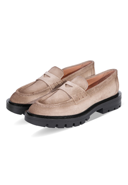 SANTONI: Серые лоферы 