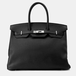 Hermes: Чёрная сумка  Birkin 35