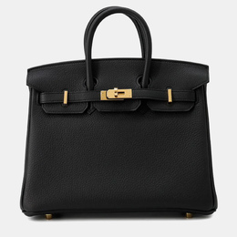 Hermes: Чёрная сумка  Birkin 25