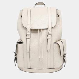 Gucci: Белый рюкзак  GG
