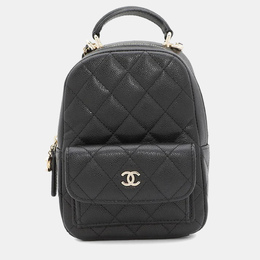 Chanel: Чёрный рюкзак 