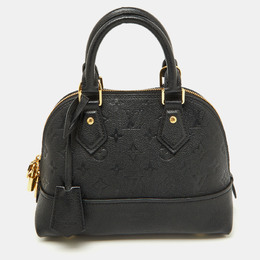 Louis Vuitton: Чёрная сумка  Alma BB