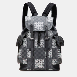 Louis Vuitton: Чёрный рюкзак 