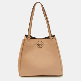 Tory Burch: Бежевая сумка  McGraw