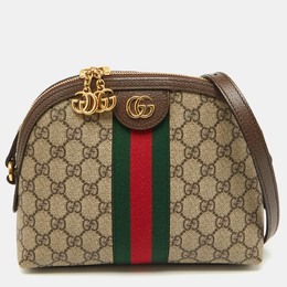 Gucci: Бежевая сумка  GG Supreme