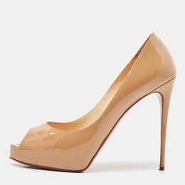 Christian Louboutin: Бежевые босоножки 