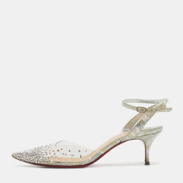 Christian Louboutin: Серебристые сандалии 