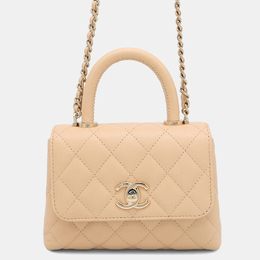 Chanel: Бежевая сумка 