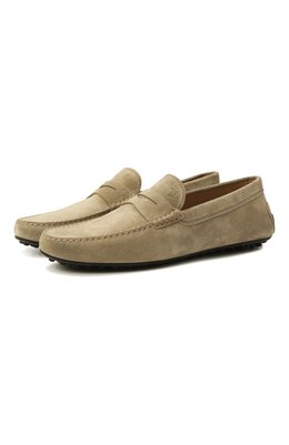 Tod’s: Бежевые мокасины  City Gommino