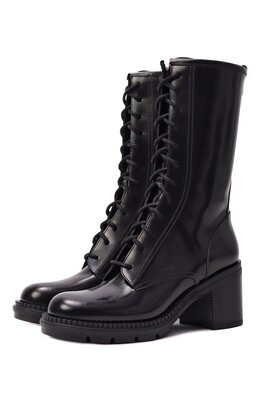 Casadei: Чёрные ботинки 