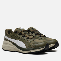 Puma: Зелёные кроссовки 