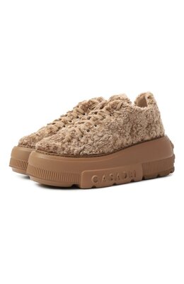 Casadei: Бежевые кеды 