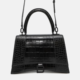 Balenciaga: Чёрная сумка  Hourglass