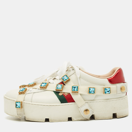 Gucci: Белые кроссовки  Flashtrek