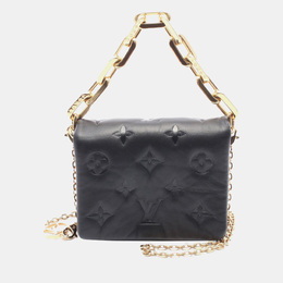 Louis Vuitton: Чёрная поясная сумка 