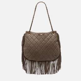 Chanel: Коричневая сумка 