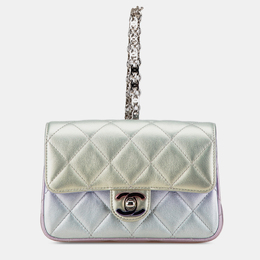 Chanel: Фиолетовый клатч 