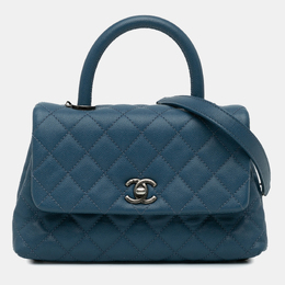 Chanel: Синяя сумка на руку 