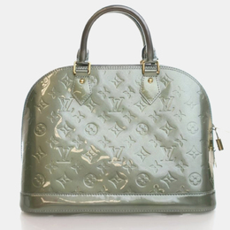 Louis Vuitton: Зелёная сумка на руку 