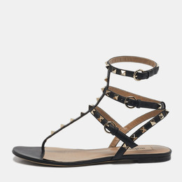 Valentino: Чёрные сандалии  Rockstud