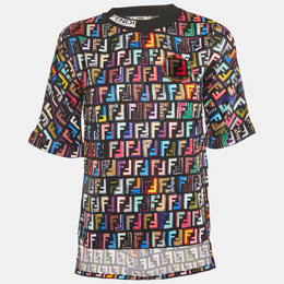 Fendi: Чёрная футболка  FF